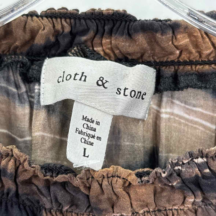 Size L CLOTH & STONE Brown Shirt