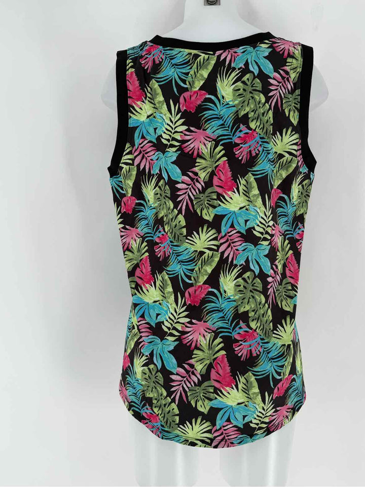 Size L Chico's Black Print Shirt