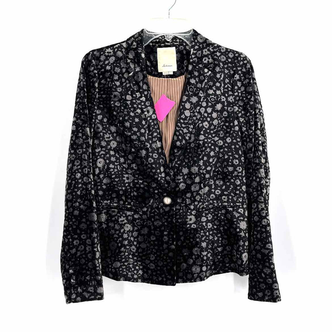 Size 2 ELEVENESS Black Velour Blazer