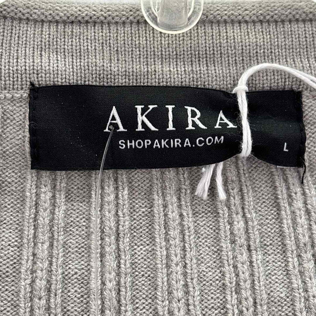 Size L AKIRA Gray Knit Cardigan