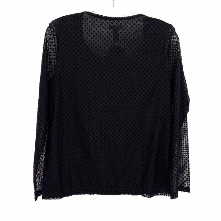 Size M Chico's Black Velvet Mesh Shirt