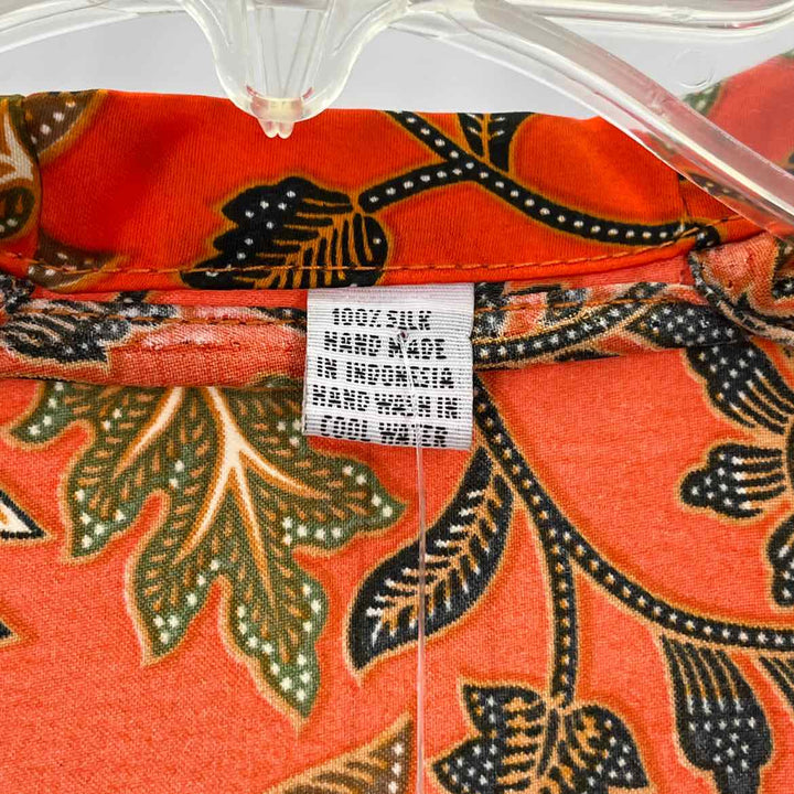 Size M Orange Silk Jacket