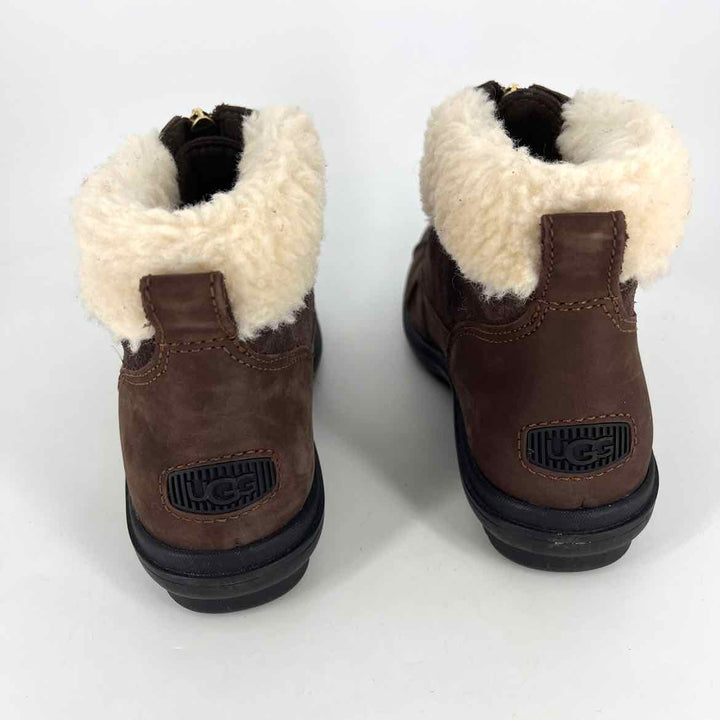 Shoe Size 7.5 Ugg Brown Leather Faux Fur Boots