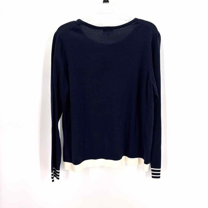 Size L CROWN & IVY Navy Sweater