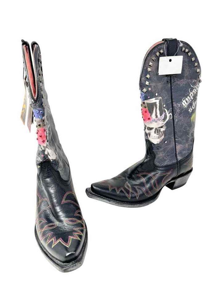 Shoe Size 6.5 Ariat Black Print Boots