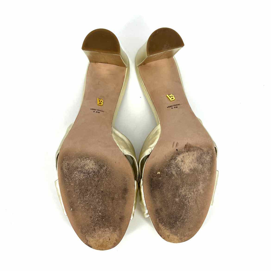 Shoe Size 9.5 VERONICA BEARD Gold Leather Sandals