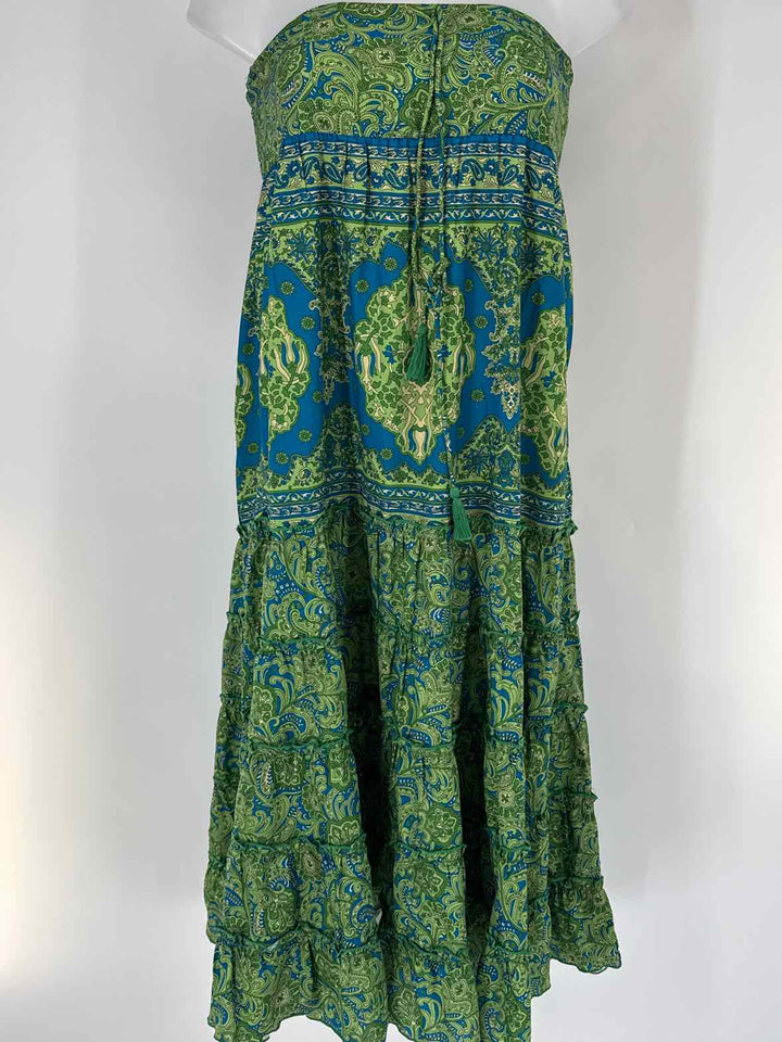 Size S ALBERTO MAKALI Green Print Dress