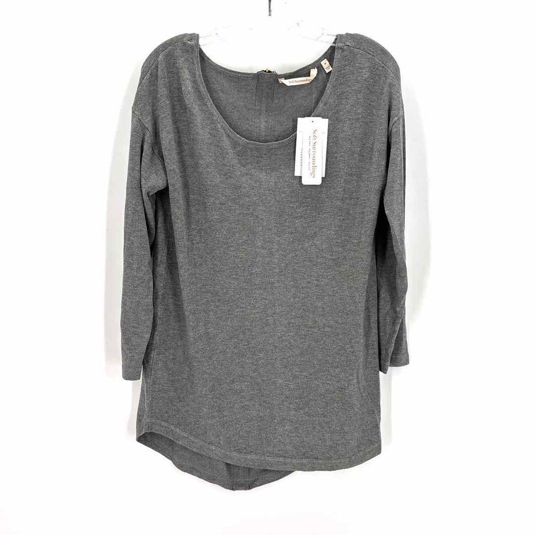 Size M SOFT SURROUNDINGS Gray Knit Shirt