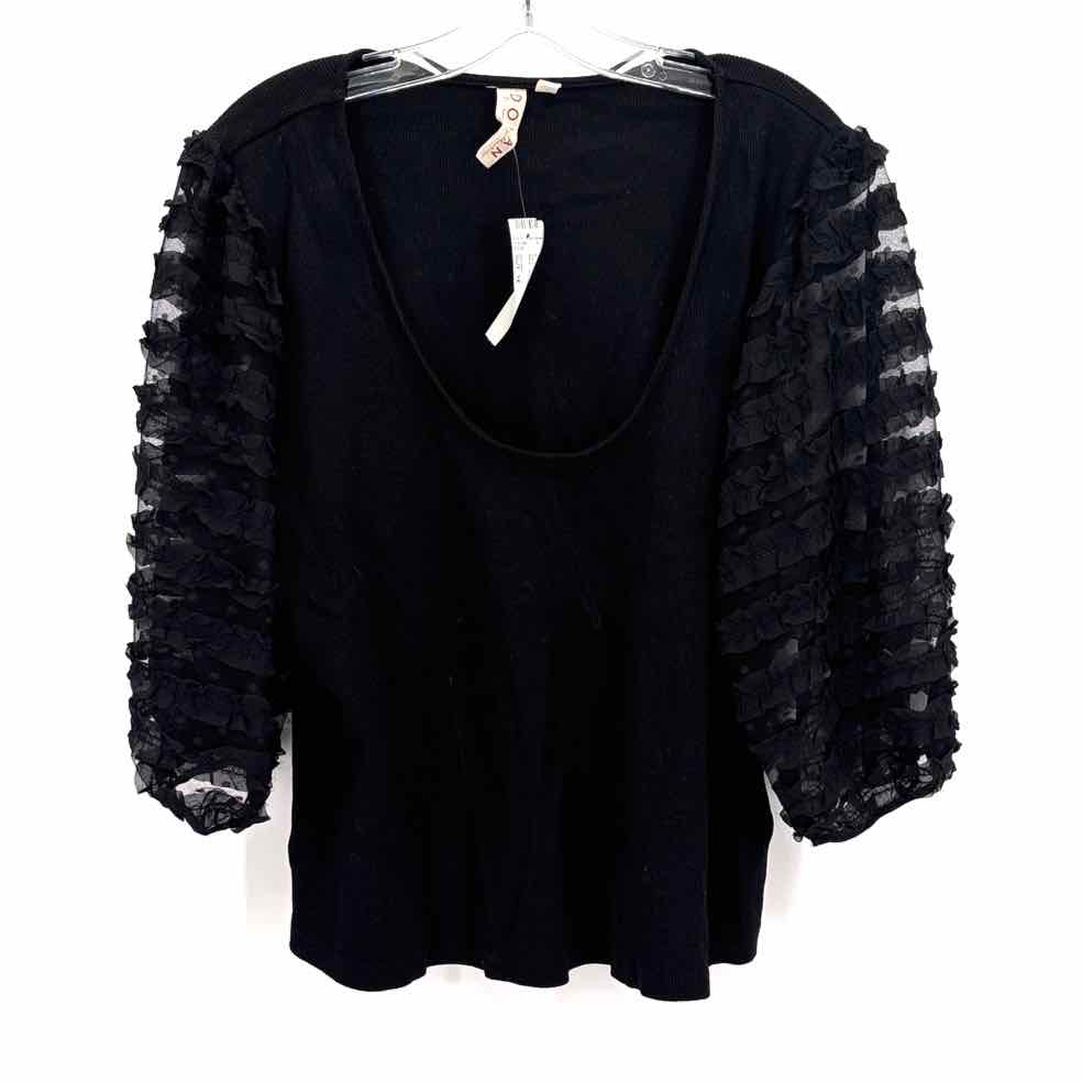 Size 3X DOLAN Black Lace Shirt