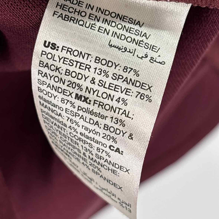 Size S Chico's Burgundy Suede Knit Shirt