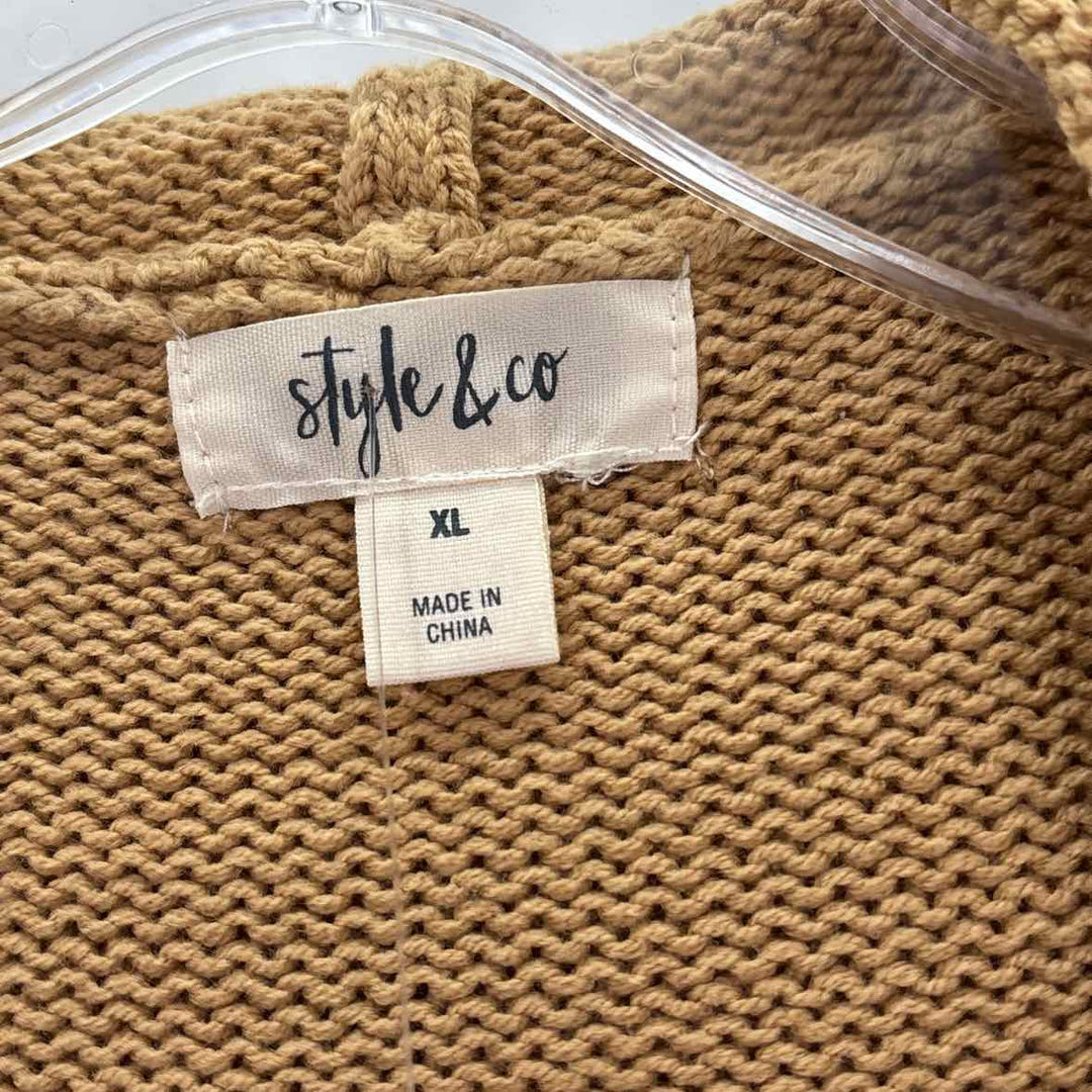 Size XL Style & Co Camel Knit Cardigan