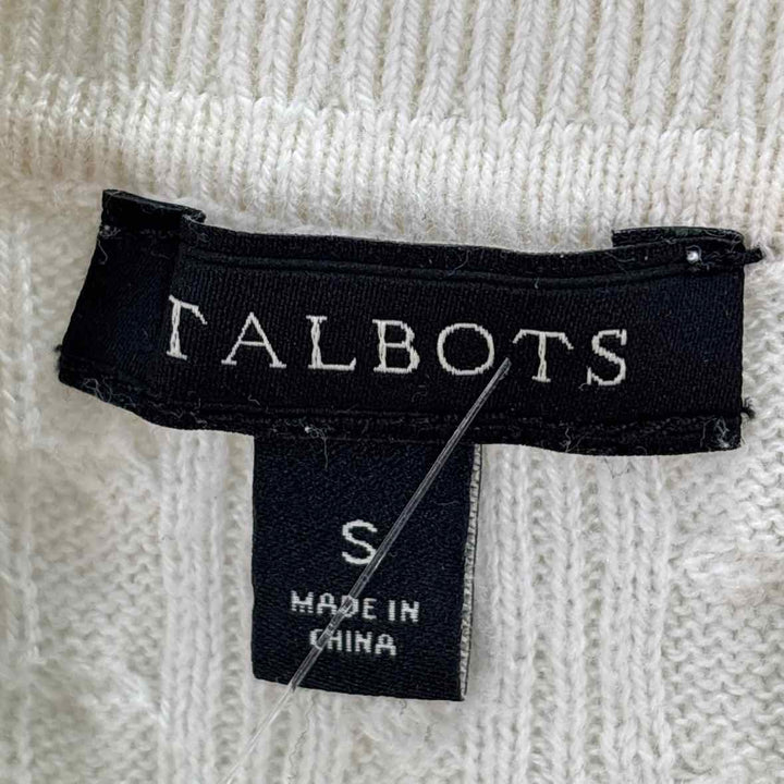 Size S Talbots Cream Knit Sweater