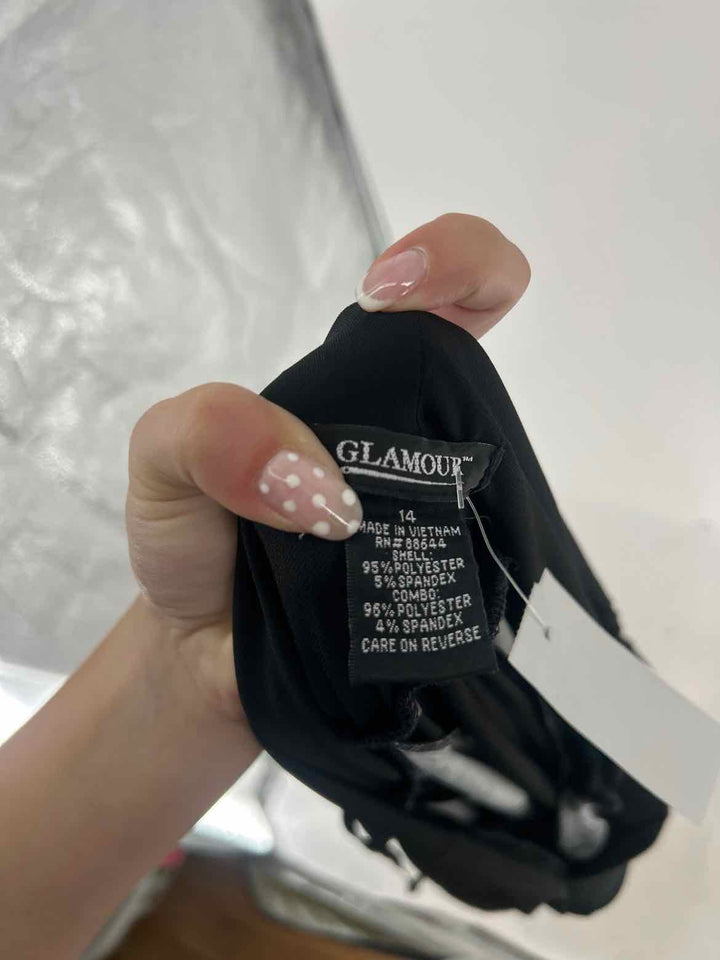 Size 14 Black Print Dress