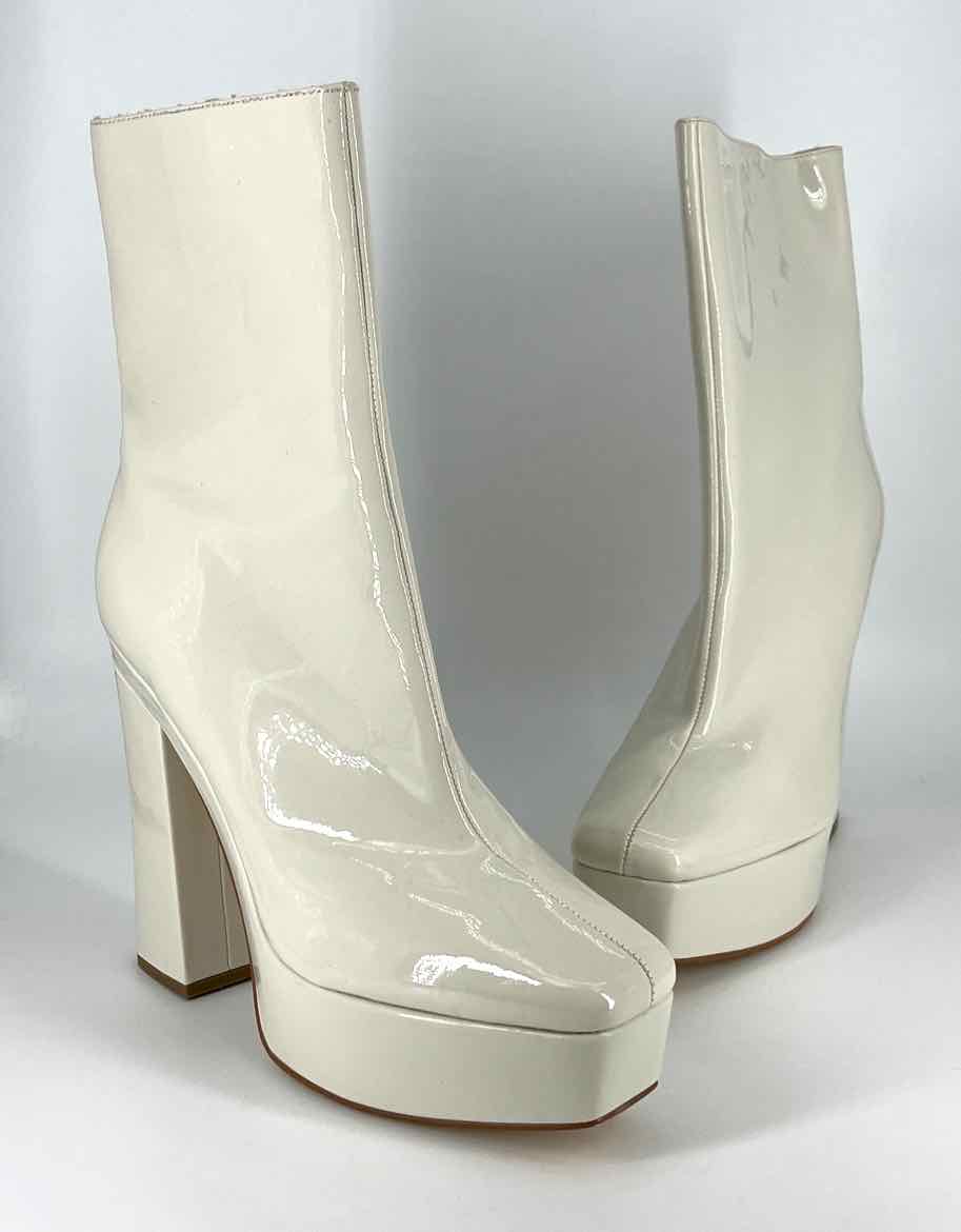 Shoe Size 11 GUESS Cream PATENT Boots