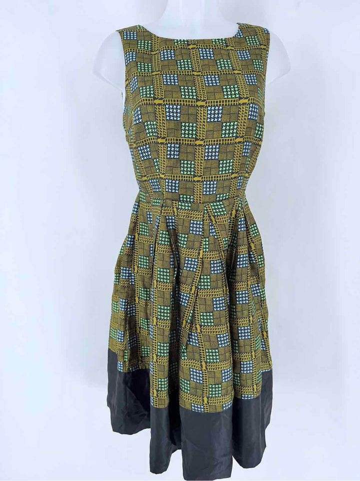 Size 4 Anthropologie Gold Dress