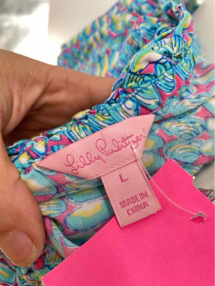 Size L Lilly Pulitzer Blue Print Dress