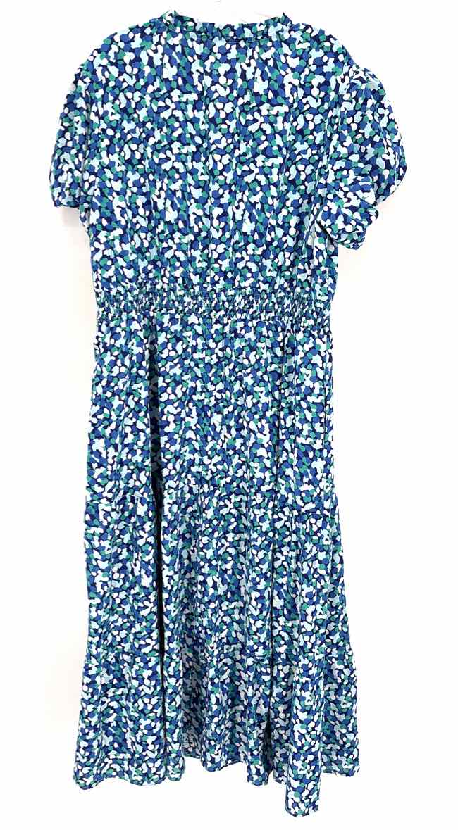 Size 2X Blue Print Dress