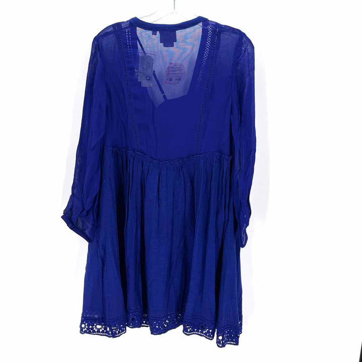 Size 8 Anthropologie Royal Blue Crochet Knit Dress