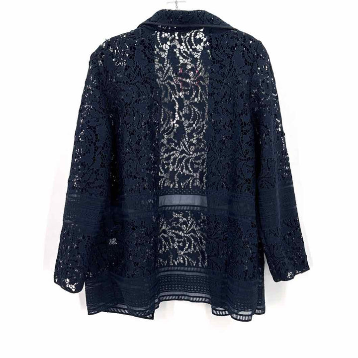 Size M Chico's Navy Lace Jacket