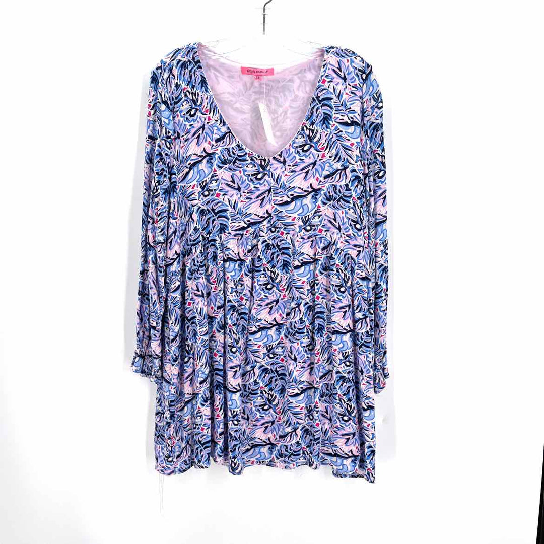 Size XL SIMPLY SOUTHERN Blue Print Shirt