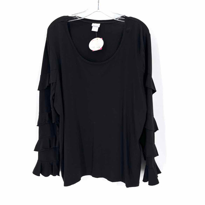 Size 1X Chico's Black Cotton Shirt
