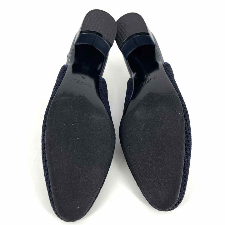 Shoe Size 8 VAN ELI Navy Knit Pumps