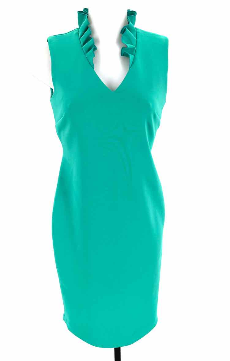 Size 4 Calvin Klein Green Dress