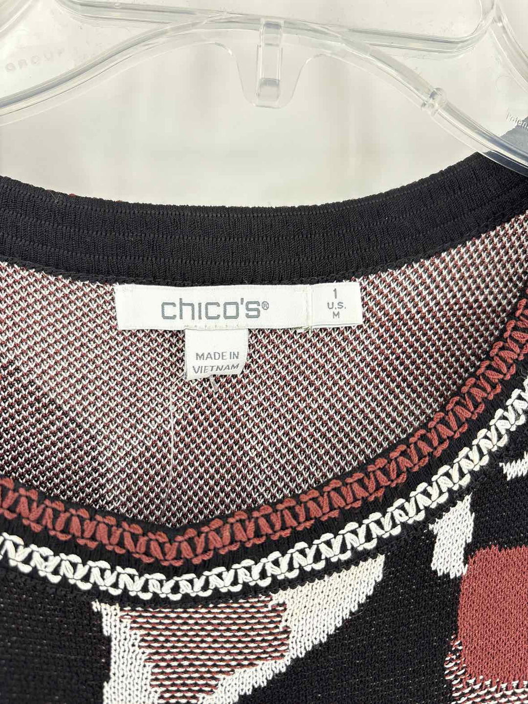 Size M Chico's Brown Print Sweater