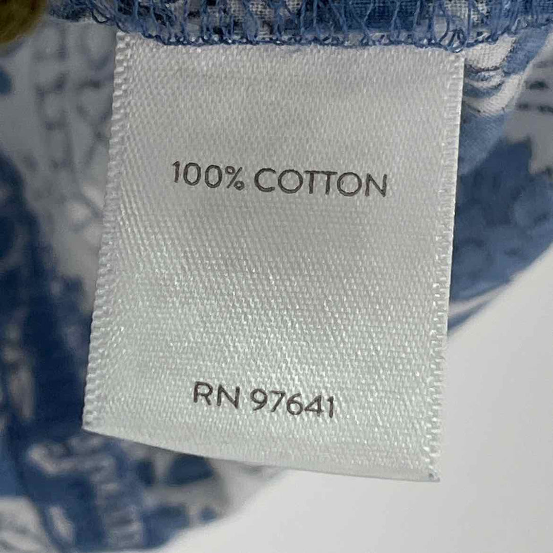 Size M J JILL Blue Print Shirt