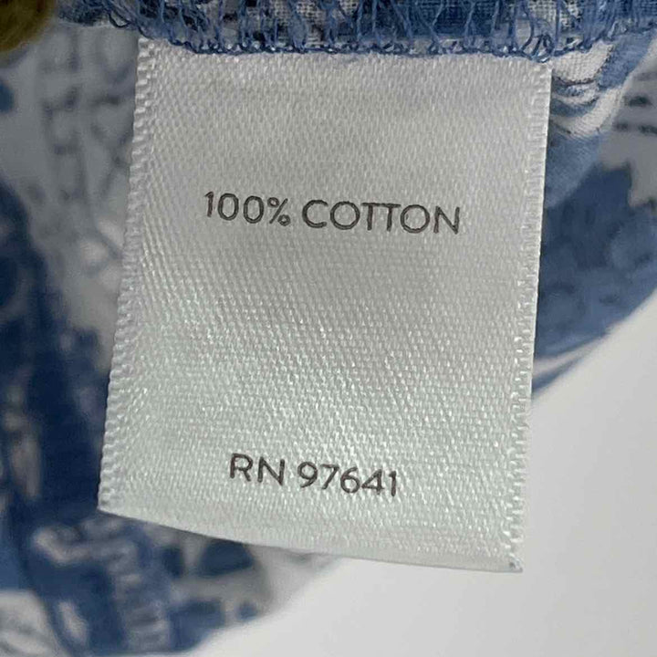 Size M J JILL Blue Print Shirt
