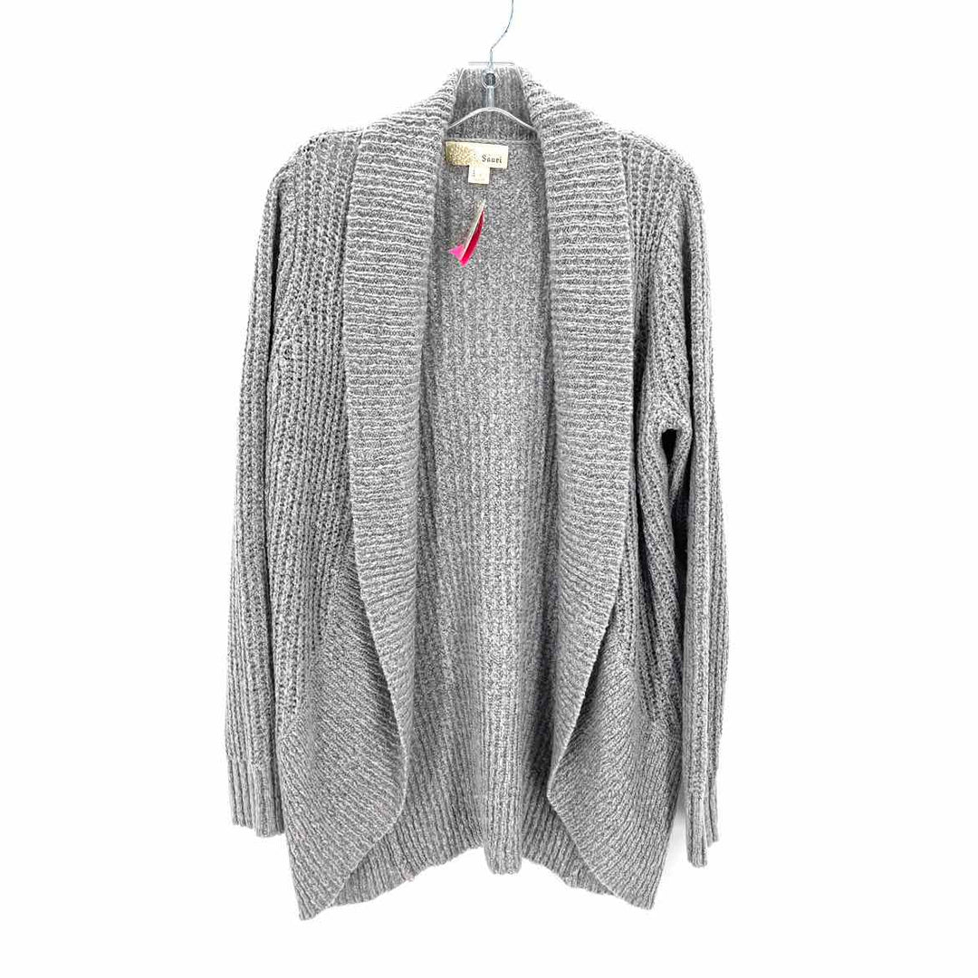 Size L Gray Knit Cardigan