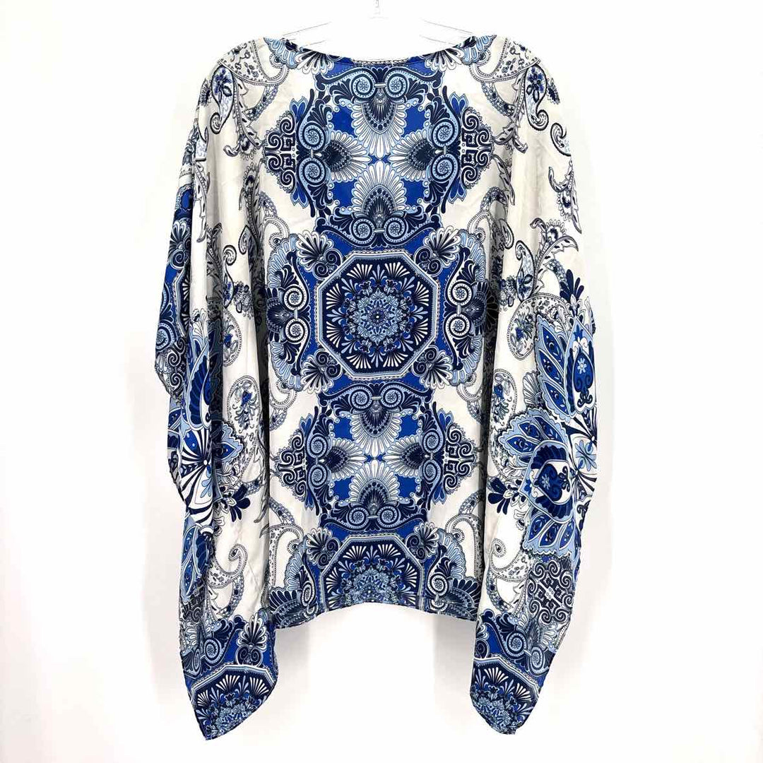 Size L/XL Chico's Blue Print Shirt