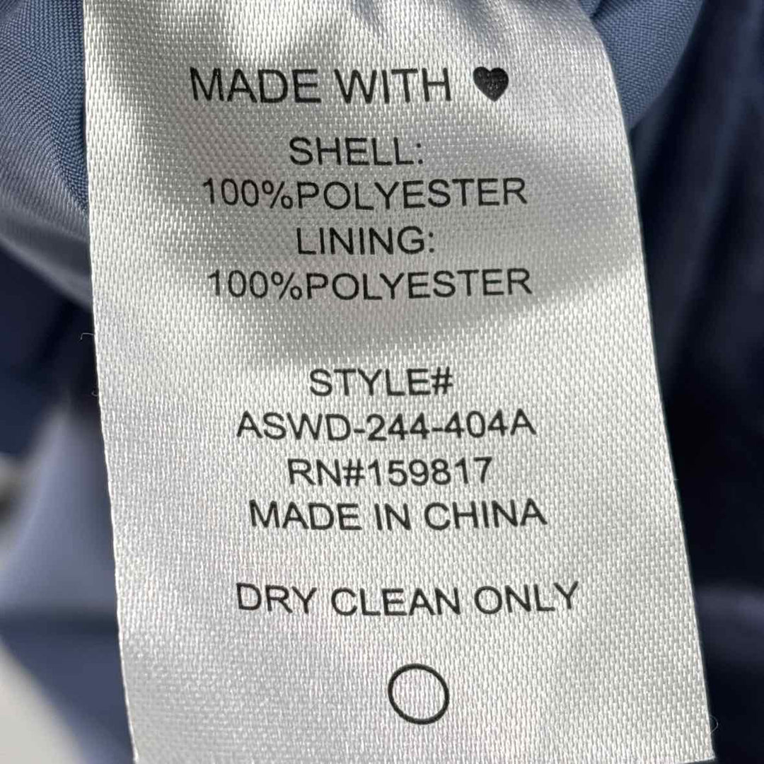 Size 1X Blue Satin Dress