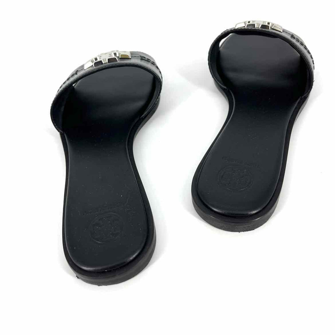 Shoe Size 10 Tory Burch Black Leather Sandals