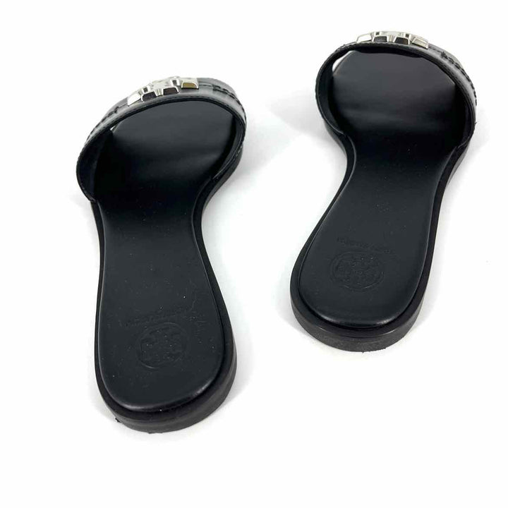 Shoe Size 10 Tory Burch Black Leather Sandals