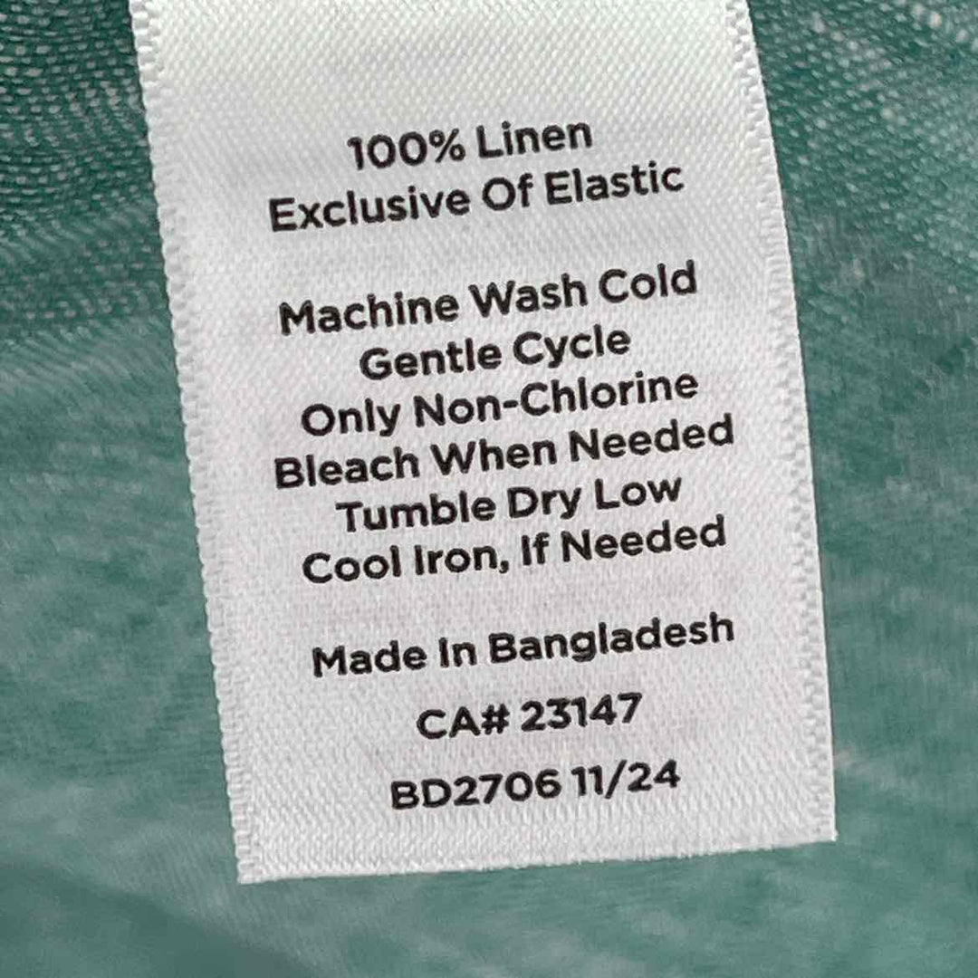 Size L Talbots Green Linen Shirt