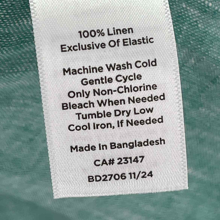 Size L Talbots Green Linen Shirt