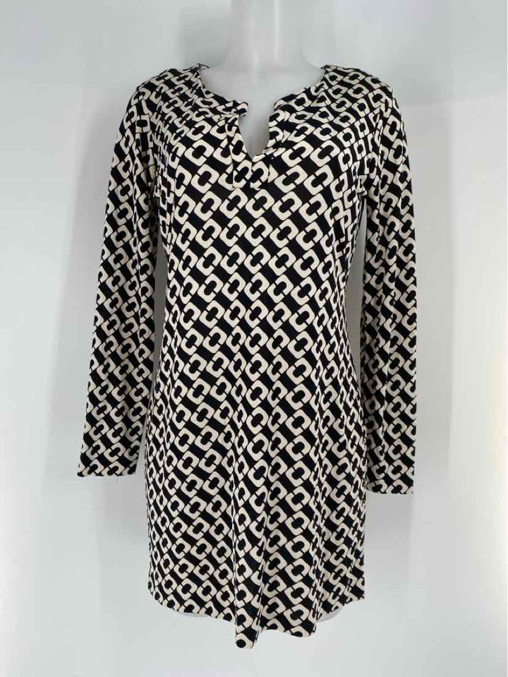 Size 8 DIANE VON FURSTENBERG Black/White Dress