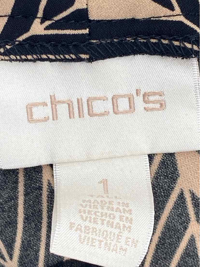 Size S Chico's Black Print Pants