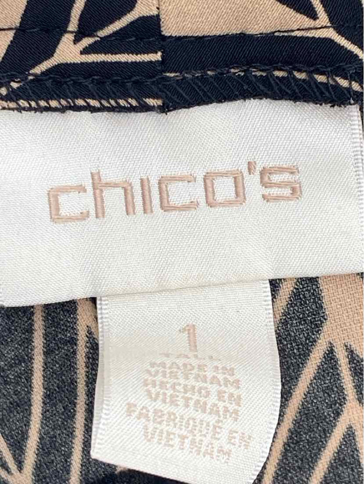 Size S Chico's Black Print Pants