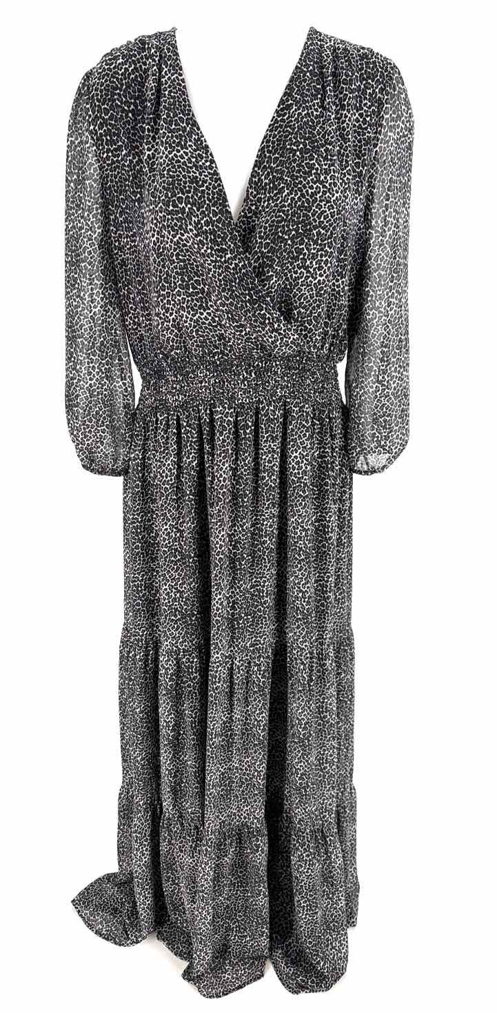 Size M EVA MENDES Black Print Dress
