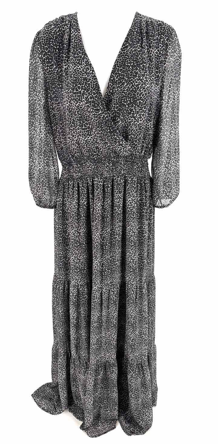 Size M EVA MENDES Black Print Dress