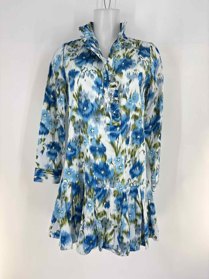 Size XS TUCKERNUCK Blue Print Dress