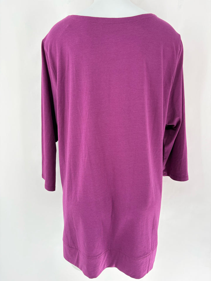 Size XL J JILL Fuschia Cotton Shirt