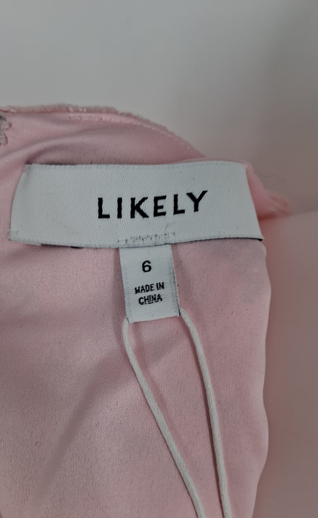 Size 6 LIKELY Pink Dress