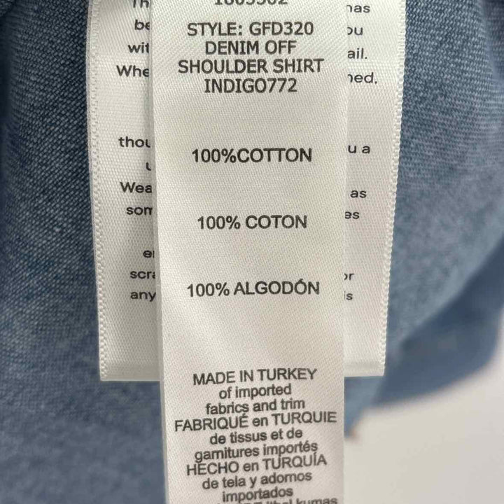 Size M GOOD AMERICAN Blue Denim Shirt