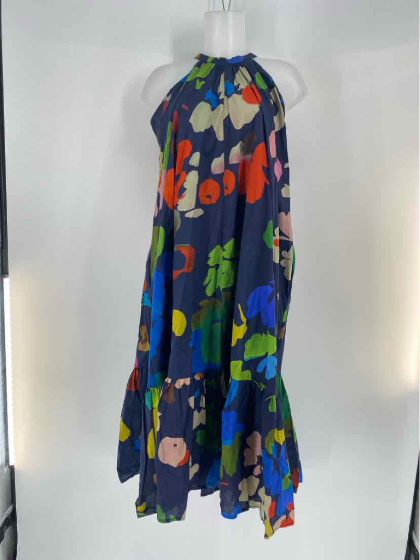 Size L Navy Print Dress