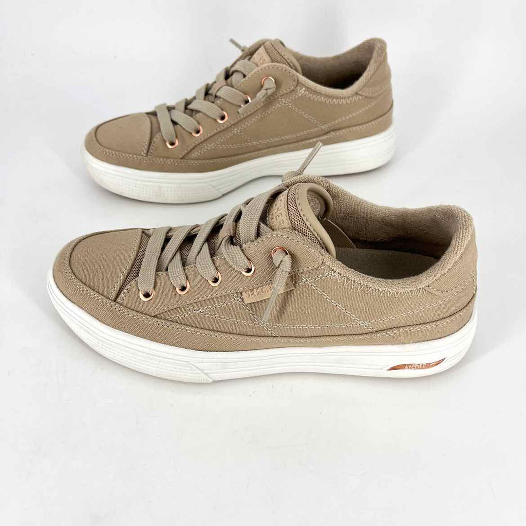 Shoe Size 6.5 Sketchers Taupe Canvas Sneakers