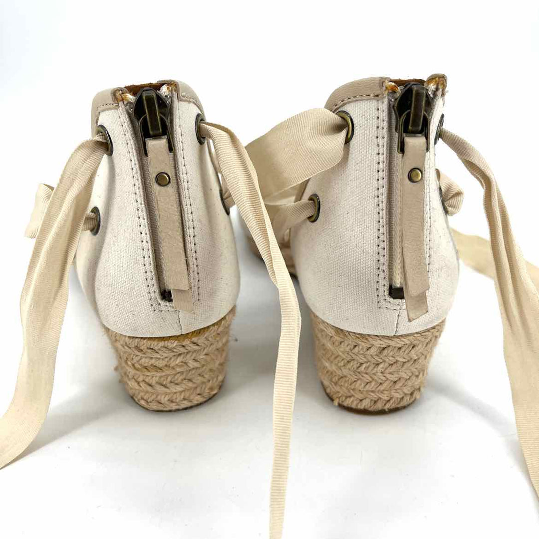 Shoe Size 6.5 Ugg Ivory Canvas Wedge