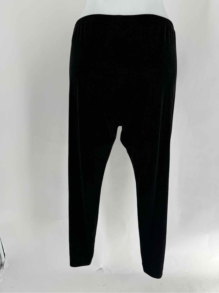 Size M Eileen Fisher Black Velour Pants